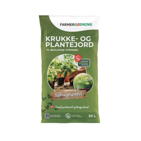 Spagnumfri krukke- og plantejord - 20 liter