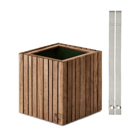 Squarely Copenhagen - GrowON plantekasse til ophæng 22x22 cm, 3 farver - Mørk Eg