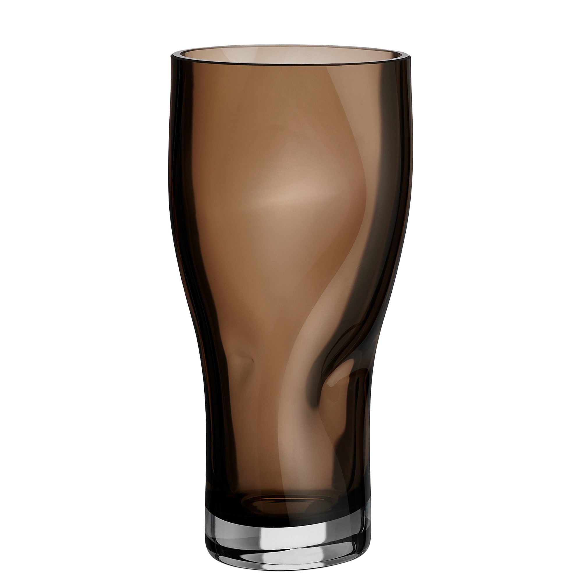 Squeeze vase 23 cm, smokey brown Squeeze vase 23 cm, smokey brown