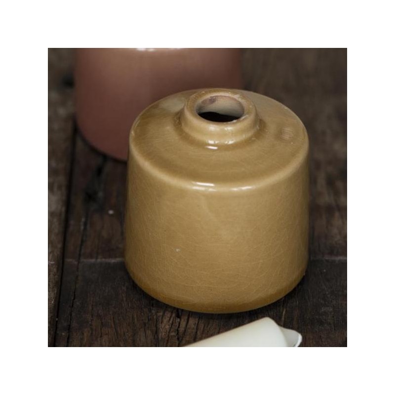 Stage / vase "Ragnhild" t/ bedelys karrygul - Ib Laursen H: 8 cm Stage / vase "Ragnhild" t/ bedelys karrygul - Ib Laursen H: 8 cm