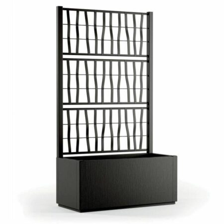 Starwax Jardín Ethica plantekasse med espalier - sort, rektangulær 80 cm