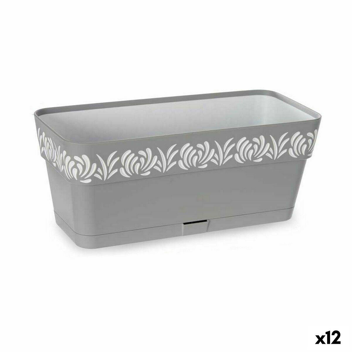 Stefanplast Gaia altankasse, grå/hvid, 2,75 l - 12 stk. Stefanplast Gaia altankasse, grå/hvid, 2,75 l - 12 stk.