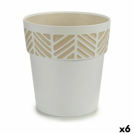 Stefanplast Orfeo selvvandende krukke - hvid, 25 × 25 × 25 cm (6 stk)