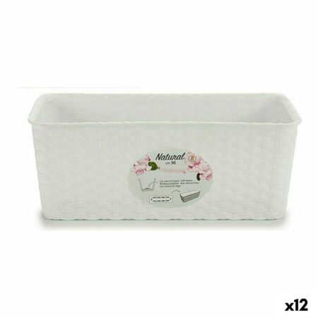 Stefanplast altankasse - hvid plast, 13 × 11 × 28,5 cm (12 stk.)