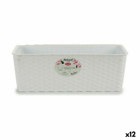 Stefanplast altankasse i hvid plast 39 × 13,5 × 15 cm - 12 stk.
