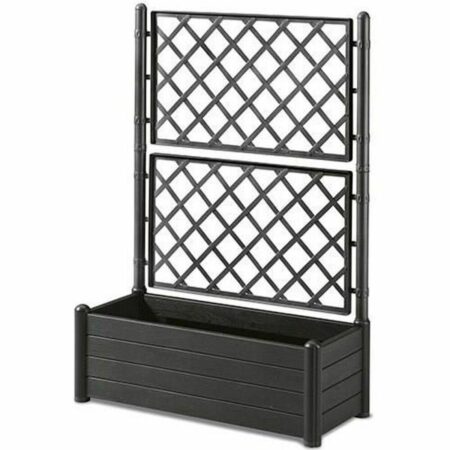 Stefanplast urtepotte med espalier, rektangulær 100 × 43 × 142 cm - grafit