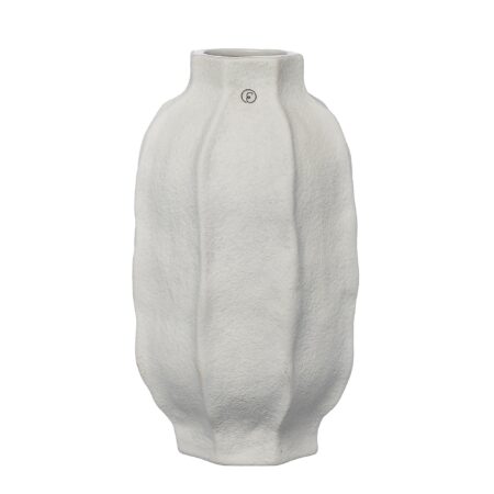 Stentøjsvase 22 cm, naturhvid