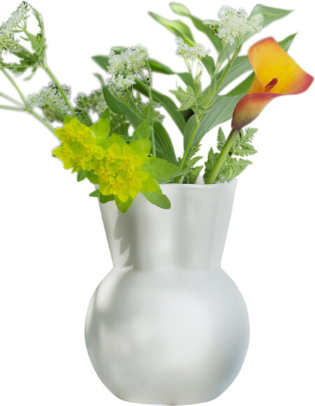 Stor Vase Hvid big White Vase / Svungen TOP
