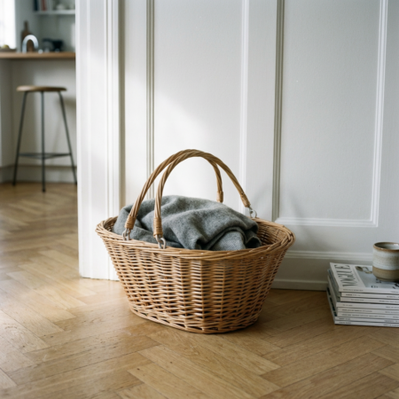 Stor kurv med foldbare hanke - Pil - 40x33xH18 cm