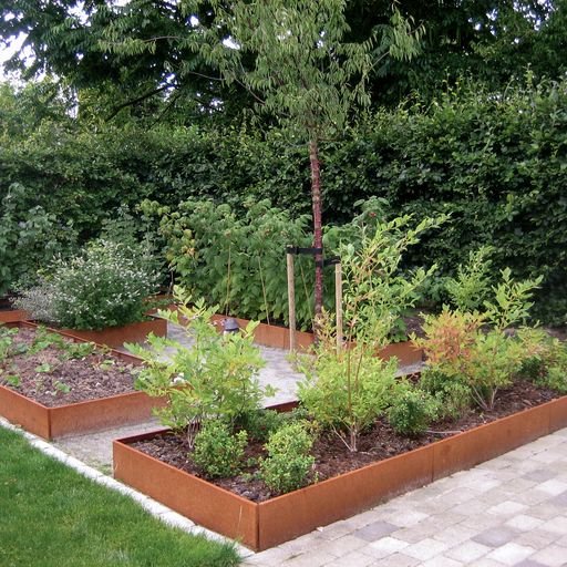Store aflange højbede - 40x160cm 25cm høj - Råjern Store aflange højbede - 40x160cm 25cm høj - Råjern
