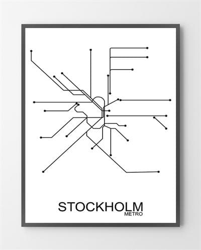 Store plakater - Stockholm Metro - 50x70 cm.