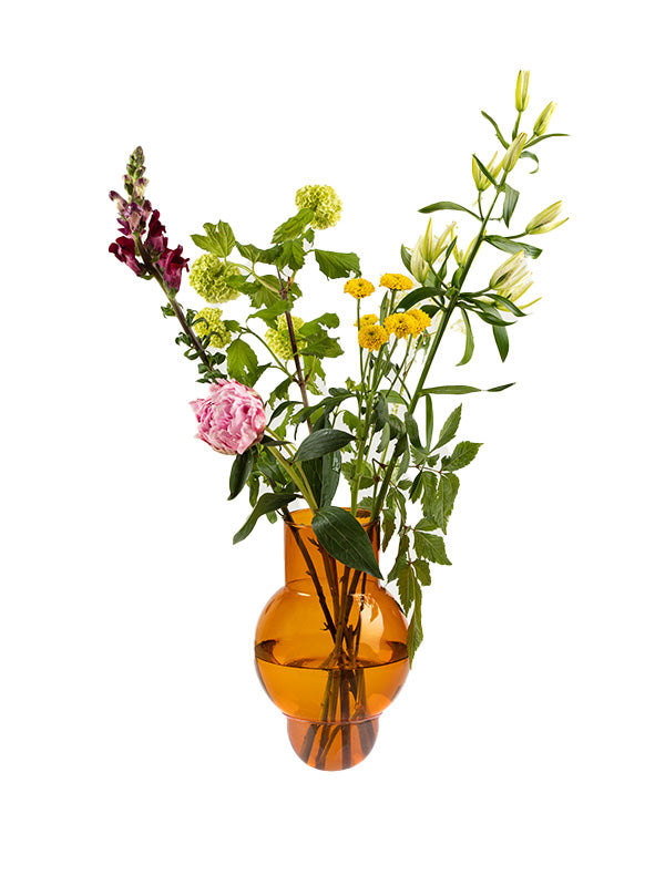 Studio About - Bubble Tube vase, Amber - H: 270 mm. Studio About - Bubble Tube vase, Amber - H: 270 mm.