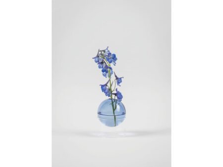 Studio About - Standing Flower Bubble Low Tube - Vase - Blue - LOW 10cm