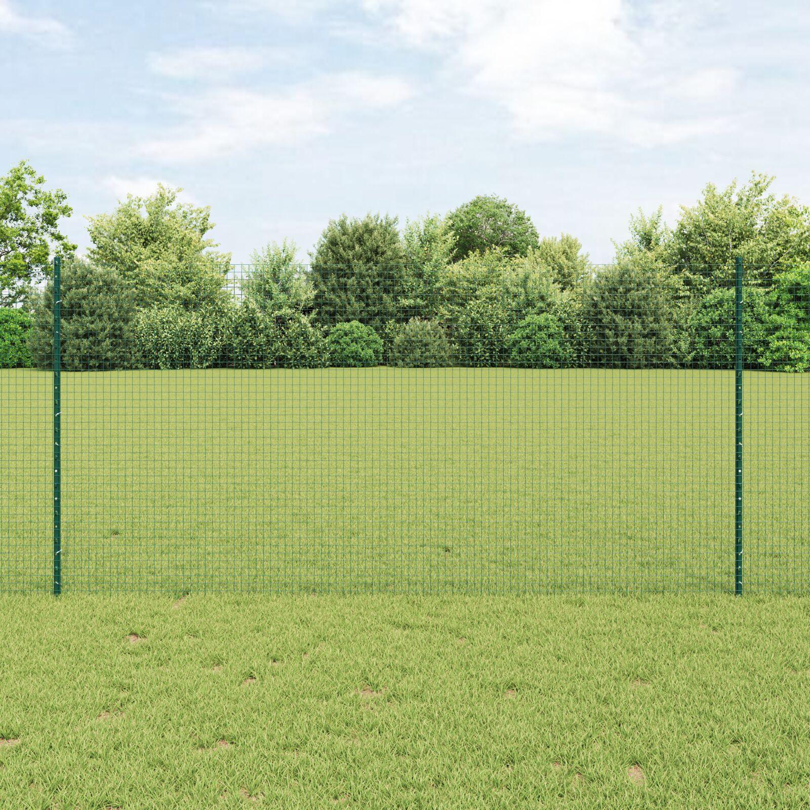 Svejset Trådhegn med 11 U Pote Grøn 1,2x25 m Stål Svejset Trådhegn med 11 U Pote Grøn 1,2x25 m Stål