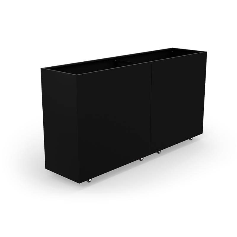 THOR Plantekasse på hjul 160 x 40 x 80 - Black Steel THOR Plantekasse på hjul 160 x 40 x 80 - Black Steel