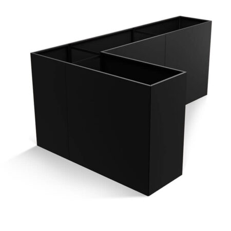 THOR Vinkel Højbed Black Steel H:80 cm 600 cm 600 cm