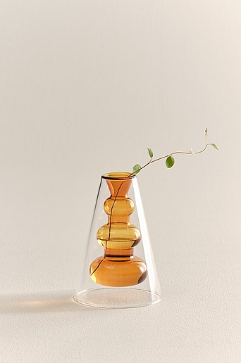 TILO AMBER glasvase h⌀jde 13 cm
