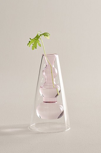 TILO PINK glasvase h⌀jde 18 cm