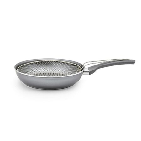 TM Home stegepande med kurv Ø 24 cm - aluminium