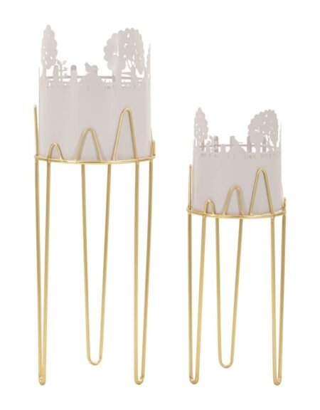 TREE VASE HOLDER - Sæt med 2 planteholdere (Ø27 x 79 cm / Ø22,8 x 62 cm)