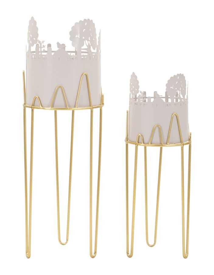 TREE VASE HOLDER - Sæt med 2 planteholdere (Ø27 x 79 cm / Ø22,8 x 62 cm) TREE VASE HOLDER - Sæt med 2 planteholdere (Ø27 x 79 cm / Ø22,8 x 62 cm)
