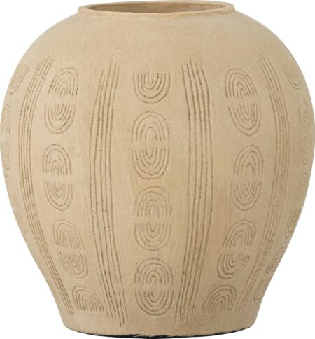 Taym, Deko Vase, Terrakotta by Bloomingville (D: 20 cm. x H: 20 cm., Natur)