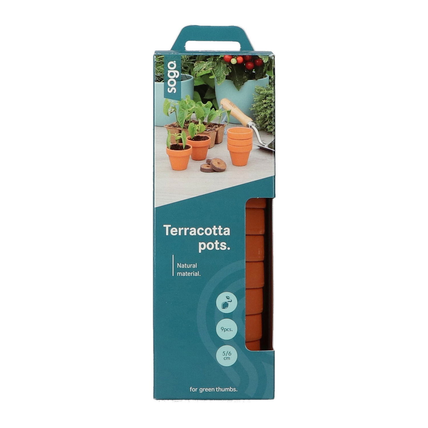 Terracotta potter, 6 cm - 9 stk. Terracotta potter, 6 cm - 9 stk.