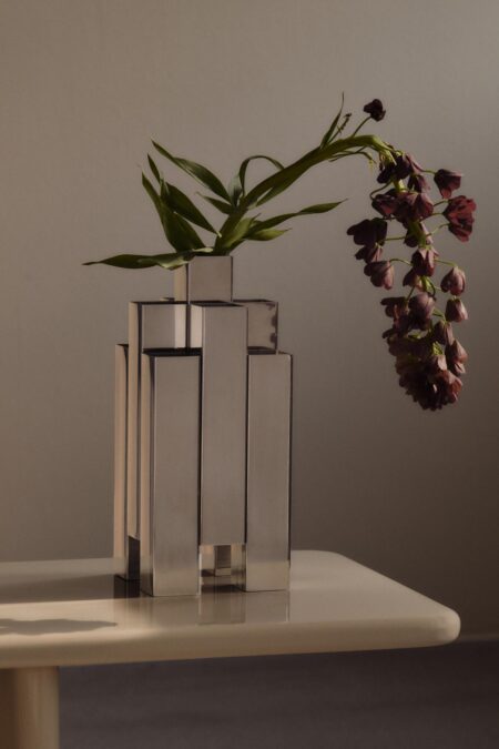 Tessera vase, H28 cm - Mirror Polished