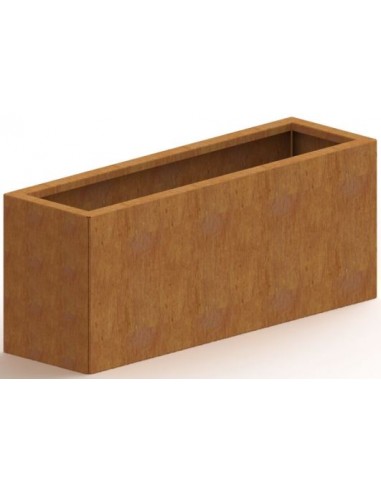 Texas højbed med bund H60 x B100 x D30 cm i corten stål