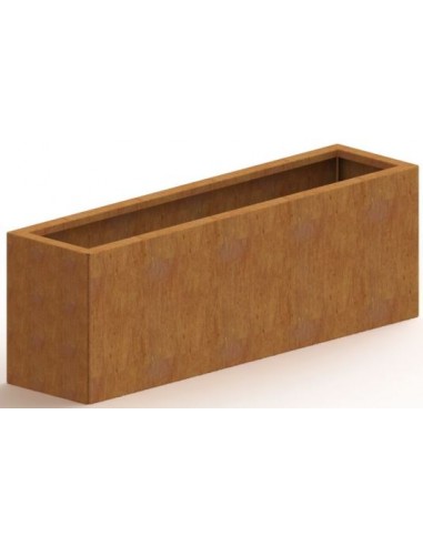 Texas højbed med bund H60 x B120 x D30 cm i corten stål