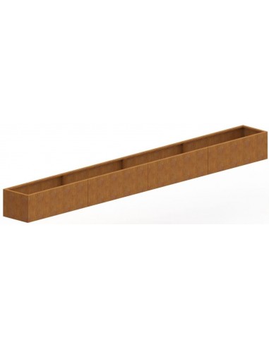 Texas højbed uden bund H60 x B480 x D50 cm i corten stål