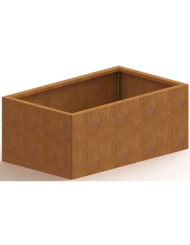 Texas højbed uden bund H80 x B100 x D60 cm i corten stål