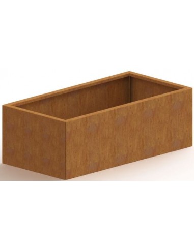 Texas højbed uden bund H80 x B120 x D60 cm i corten stål
