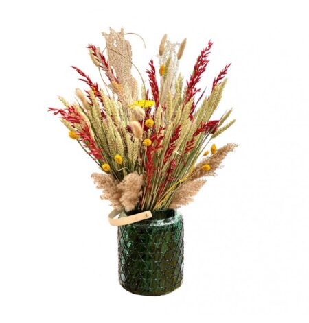 Tørrede Naturgrene Glasvase Grøn