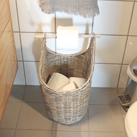 Toiletpapirholder, Kurv til toiletpapir | Kubu rattan | 40x28h50 cm