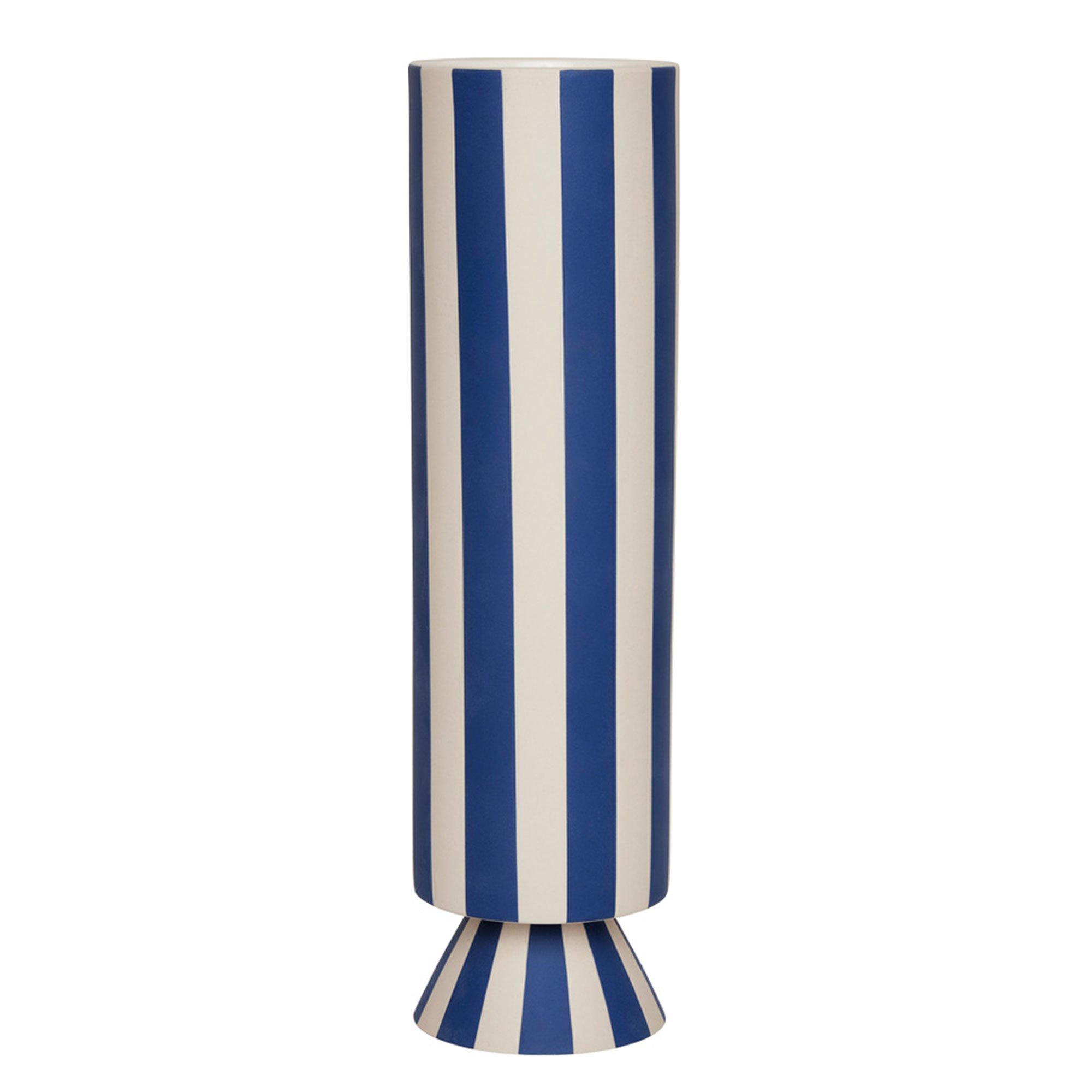 Toppu vase 31 cm, hvid/blå Toppu vase 31 cm, hvid/blå