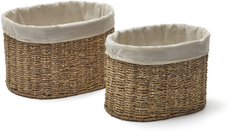 Tossa, Kurve sæt, brun, H25x35x25 cm, naturfiber