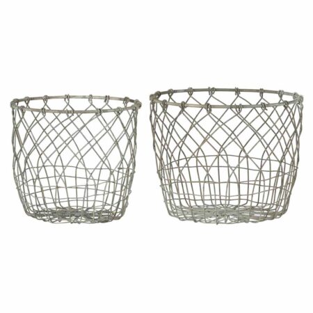 Trådkorg/Kruka Metall 2 storlekar (Storlek: Största: 15,5x19 cm)