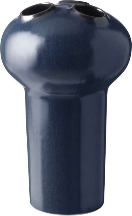 Trio Vase, Mørk blå, 11 cm