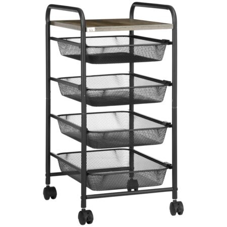 Trolley Alsidige 4 Kurve Med Topplade 41,5 x 31 x 66 cm