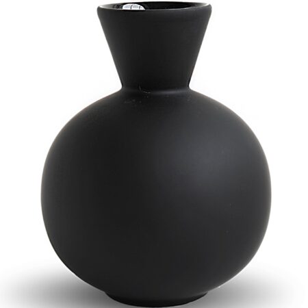 Trumpet vase, 16 cm, sort