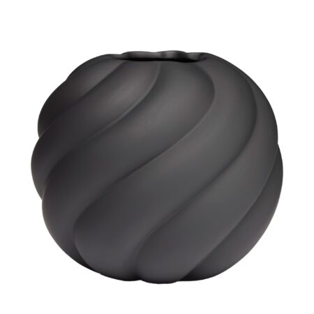 Twist Ball Vase 20 cm, sort
