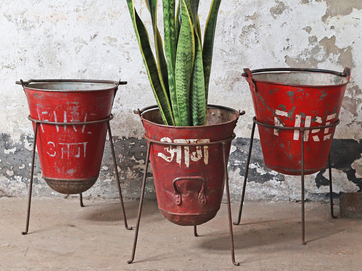 Upcycled Fire Bucket Planter Upcycled Fire Bucket Planter