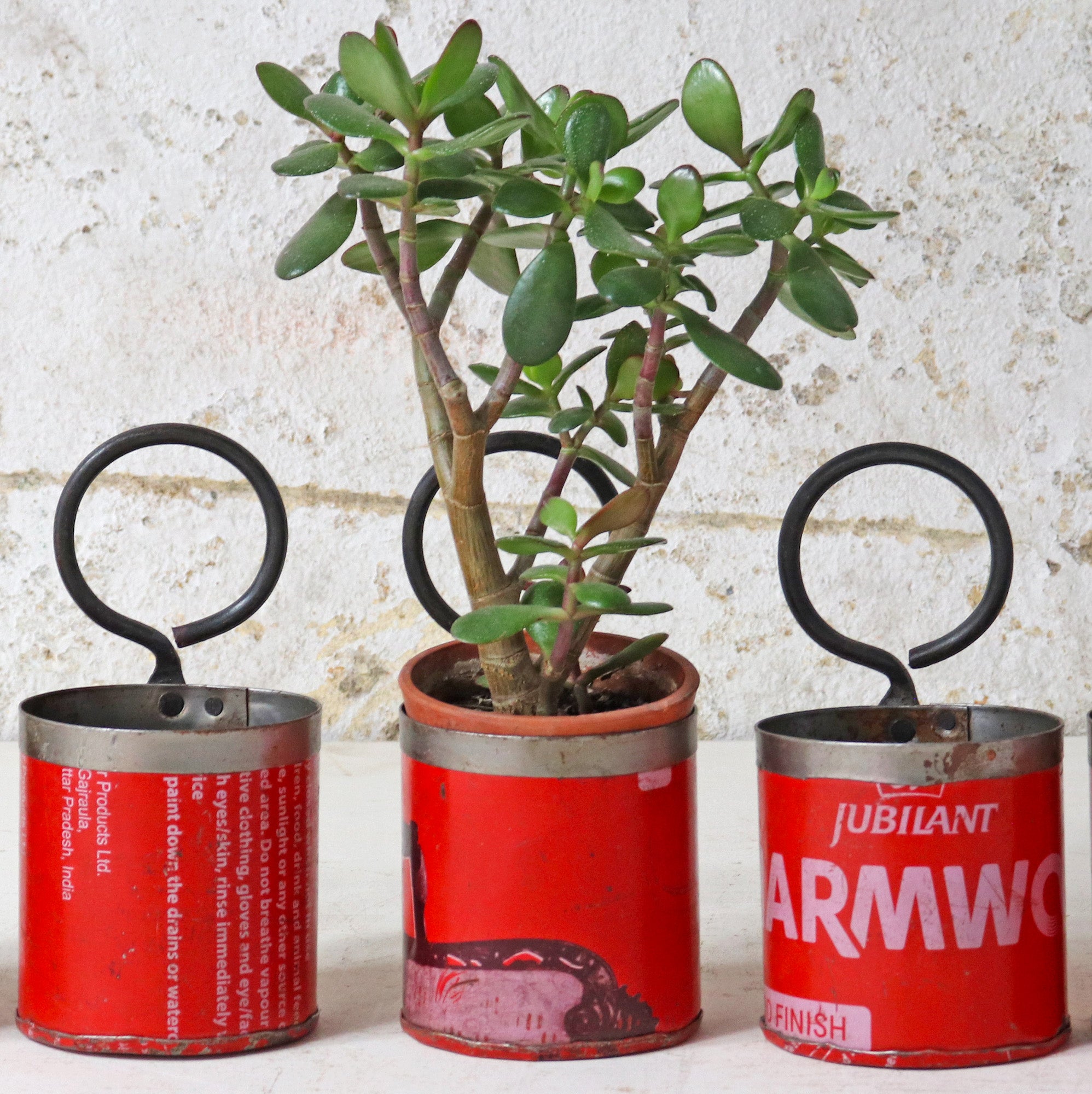 Upcycled Metal Pot - Red Upcycled Metal Pot - Red