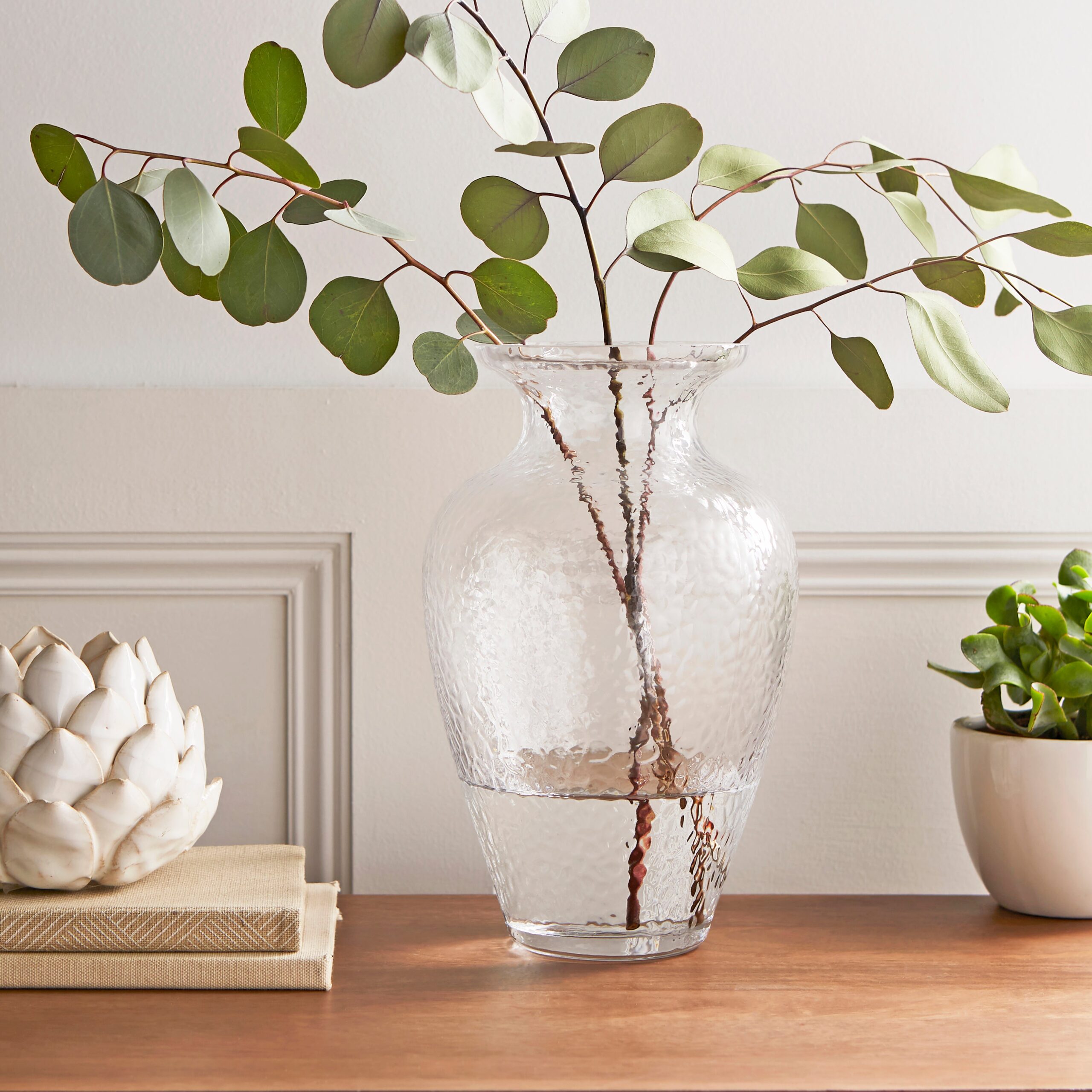 Urn Glass Vase Clear Urn Glass Vase Clear