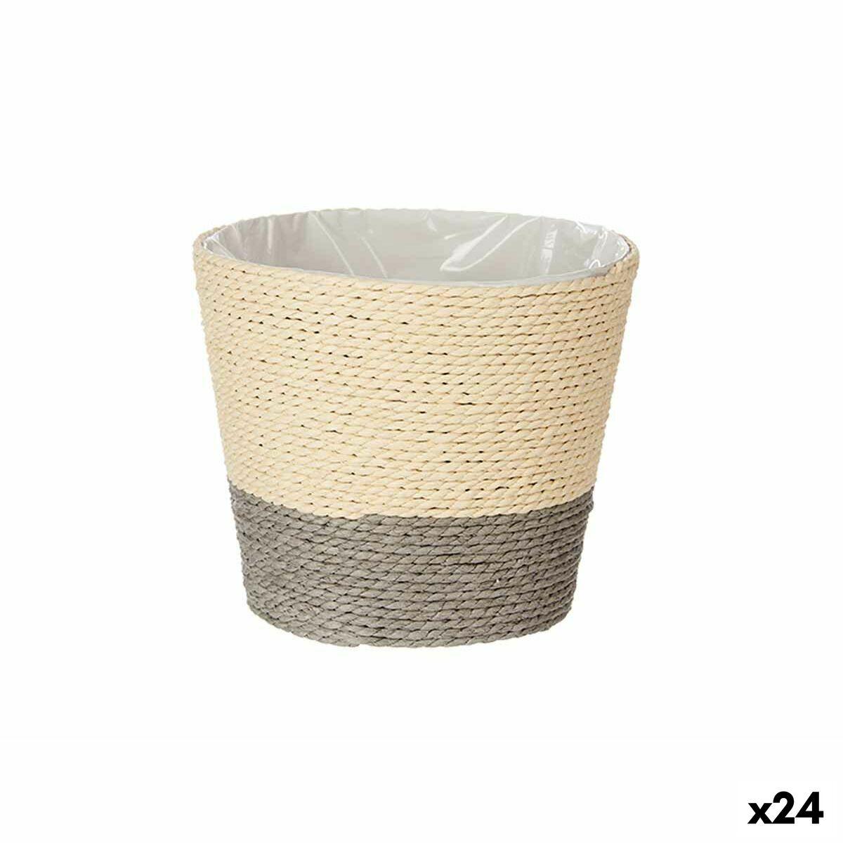 Urtepotte 15 x 15 x 14 cm Grå Natur Tov Plastik (24 enheder) Urtepotte 15 x 15 x 14 cm Grå Natur Tov Plastik (24 enheder)