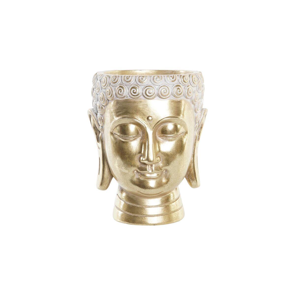 Urtepotte 17,5 x 17,5 x 21 cm Gylden Buddha Harpiks Urtepotte 17,5 x 17,5 x 21 cm Gylden Buddha Harpiks