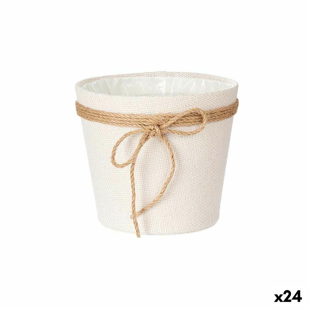 Urtepotte 18 x 16 cm Hvid Tov Plastik (24 enheder) Urtepotte 18 x 16 cm Hvid Tov Plastik (24 enheder)