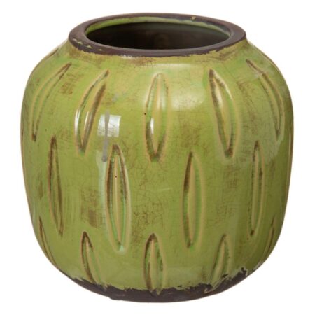 Urtepotte 19,5 x 19,5 x 18,5 cm Keramik Pistacie