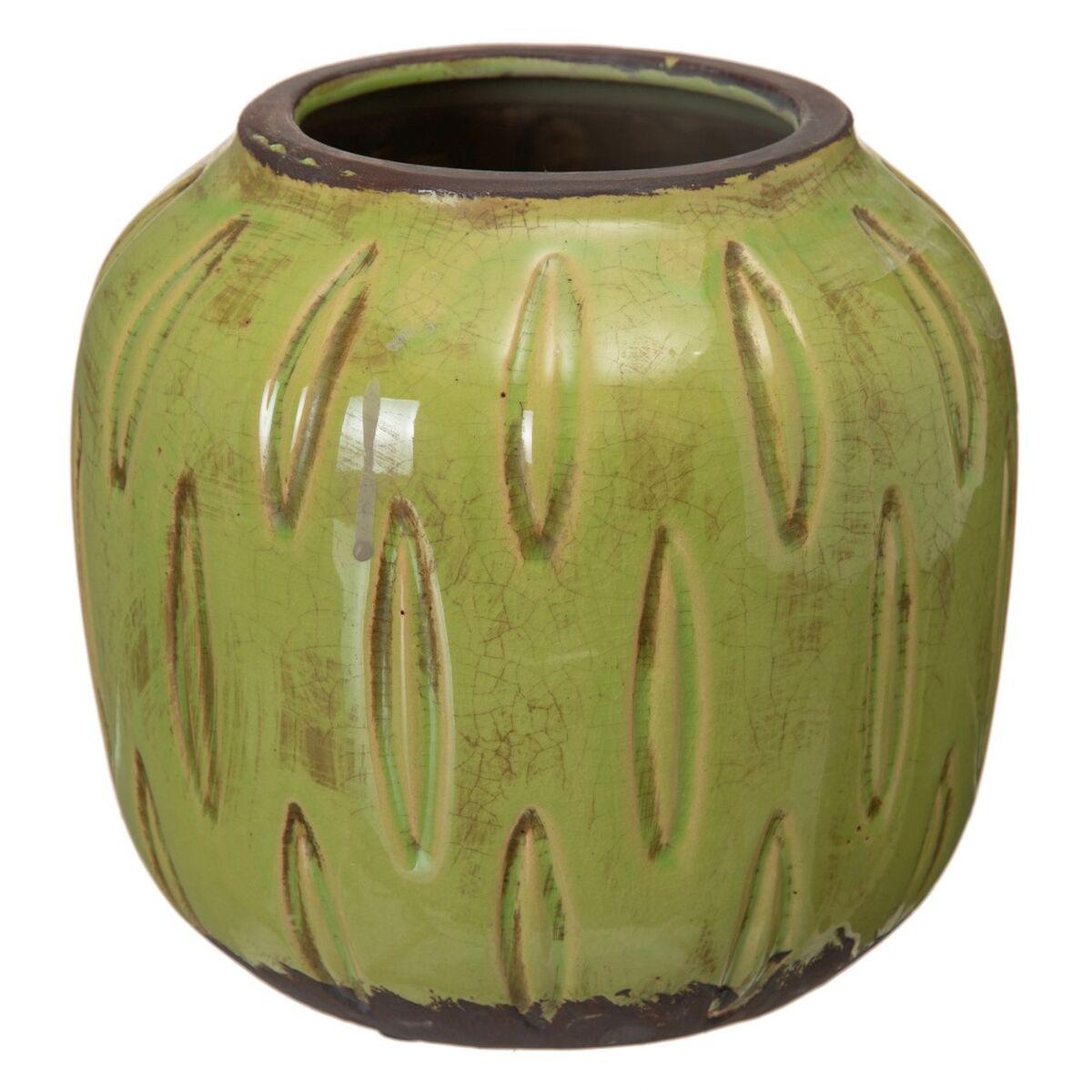 Urtepotte 19,5 x 19,5 x 18,5 cm Keramik Pistacie Urtepotte 19,5 x 19,5 x 18,5 cm Keramik Pistacie